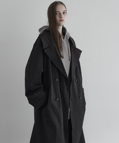 セール】loose double breasted trench coat / ルーズダブル