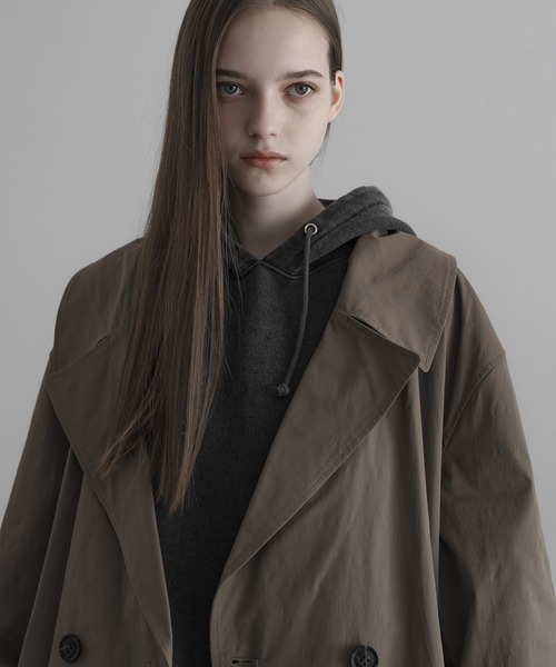 セール】loose double breasted trench coat / ルーズダブル