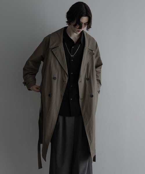 セール】loose double breasted trench coat / ルーズダブル