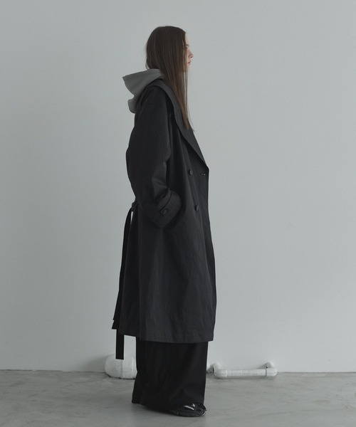 セール】loose double breasted trench coat / ルーズダブル