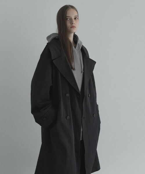 loose double breasted trench coat / ルーズダブルブレスト