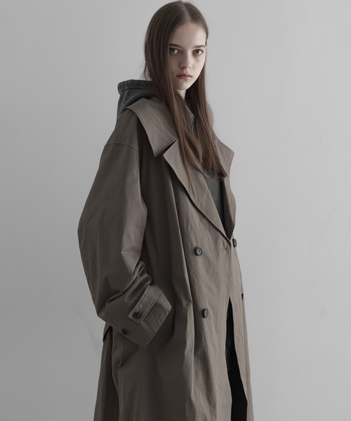 remer トレンチコート コート loose double breasted trench