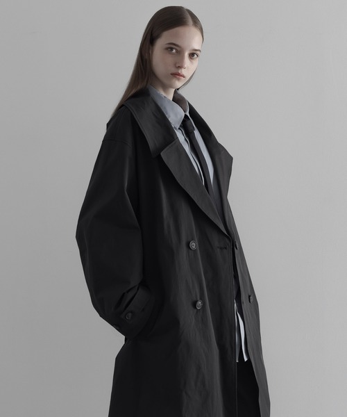 remer（リメール）の「loose double breasted trench coat