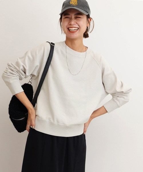 JOURNAL STANDARD relume（ジャーナルスタンダード　レリューム）の「《追加》サイドリブコンパクトスウェット（スウェット・レディース・ライトグレー/ブラウン/ピンク/ダークブルー・FREE）」の2枚目の写真