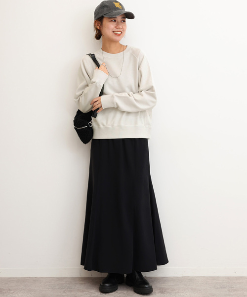 JOURNAL STANDARD relume（ジャーナルスタンダード　レリューム）の「《追加》サイドリブコンパクトスウェット（スウェット・レディース・ライトグレー/ブラウン/ピンク/ダークブルー・FREE）」の5枚目の写真