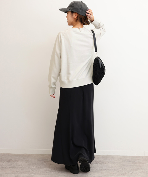 JOURNAL STANDARD relume（ジャーナルスタンダード　レリューム）の「《追加》サイドリブコンパクトスウェット（スウェット・レディース・ライトグレー/ブラウン/ピンク/ダークブルー・FREE）」の8枚目の写真