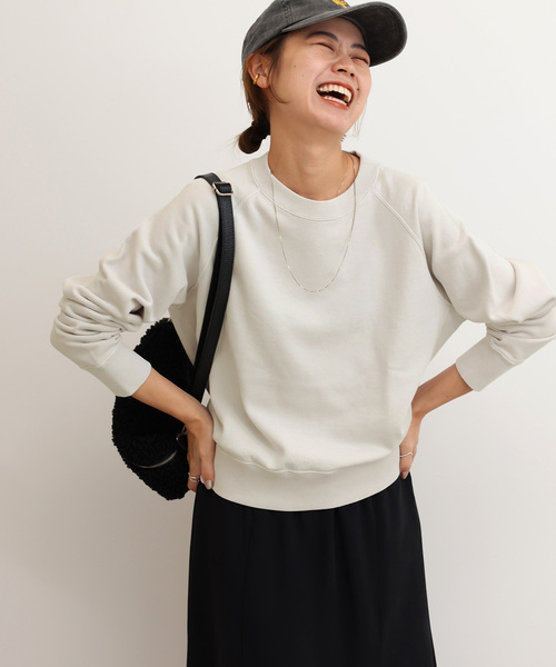 JOURNAL STANDARD relume（ジャーナルスタンダード　レリューム）の「《追加》サイドリブコンパクトスウェット（スウェット・レディース・ライトグレー/ブラウン/ピンク/ダークブルー・FREE）」の10枚目の写真