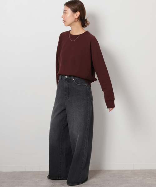 JOURNAL STANDARD relume（ジャーナルスタンダード　レリューム）の「《追加》サイドリブコンパクトスウェット（スウェット・レディース・ライトグレー/ブラウン/ピンク/ダークブルー・FREE）」の14枚目の写真