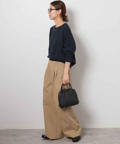 JOURNAL STANDARD relume（ジャーナルスタンダード　レリューム）の「《追加》サイドリブコンパクトスウェット（スウェット・レディース・ライトグレー/ブラウン/ピンク/ダークブルー・FREE）」の22枚目の写真