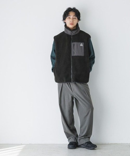 LOWRYS FARM（ローリーズファーム）の「ＧＥＲＲＹボアベスト 149978（ベスト・メンズ・ブラック/グレー・MEDIUM/LARGE）」の3枚目の写真