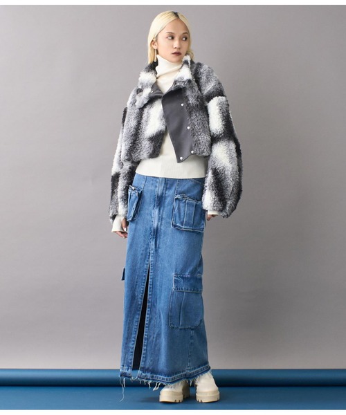 Settimissimo（セッティミッシモ）の「ワークポケットフロントスリットデニムスカート（デニムスカート・レディース・ブルー・M）」の12枚目の写真