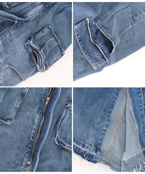 Settimissimo（セッティミッシモ）の「ワークポケットフロントスリットデニムスカート（デニムスカート・レディース・ブルー・M）」の7枚目の写真