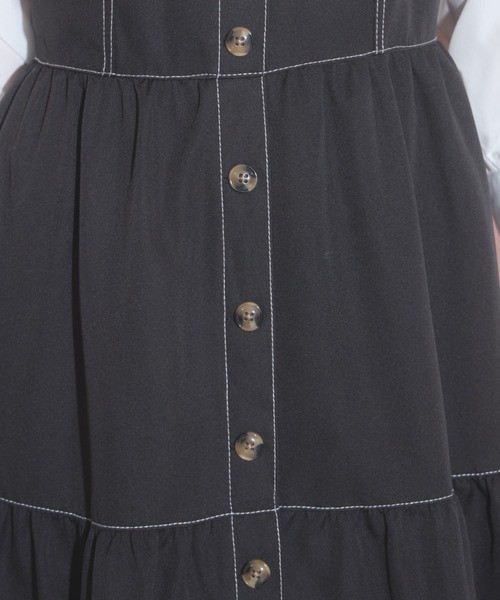 tocco closet（トッコ　クローゼット）の「【ZOZO限定】リボンショルダージャンパースカート（ジャンパースカート・レディース・ブラック/ブラウン/ワインレッド・M）」の13枚目の写真