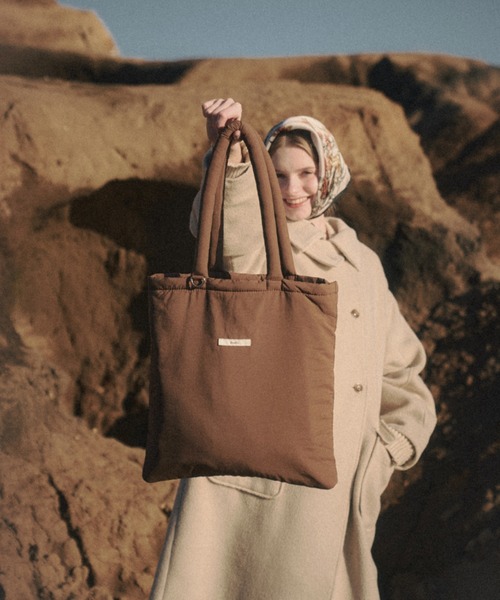 nunela(ヌネラ)の「Filling nylon tote bag【No.4】(トートバッグ・レディース・ナチュラル/ブラウン/オレンジ/ライトブルー・FREE)」の10枚目の写真
