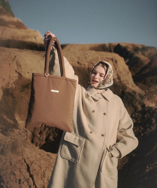 nunela(ヌネラ)の「Filling nylon tote bag【No.4】(トートバッグ・レディース・ナチュラル/ブラウン/オレンジ/ライトブルー・FREE)」の11枚目の写真