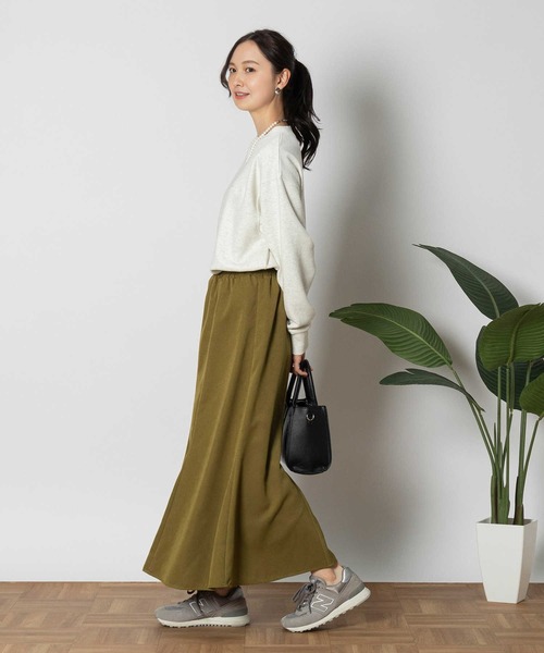 Right-on（ライトオン）の「【HONEYSUCKLE ROSE】マーメイドスカート（スカート・レディース・オリーブ/ブラック×ホワイト・L/XL/M）」の4枚目の写真