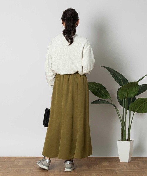 Right-on（ライトオン）の「【HONEYSUCKLE ROSE】マーメイドスカート（スカート・レディース・オリーブ/ブラック×ホワイト・L/XL/M）」の5枚目の写真