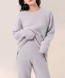 DAY CLOSET（デイ クローゼット）の「レディース 長袖もちもちモールニットルームウェア 上下2点セット（ルームウェア/パジャマ）」