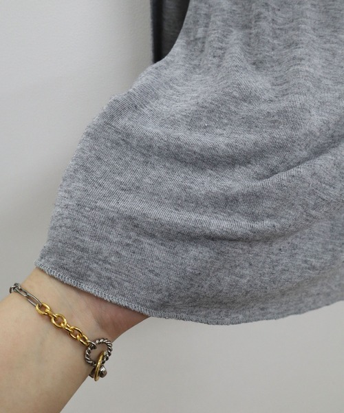 【ZOZO限定】ストレッチタートルトップ 長袖 ハイネック タイト シアー 透け感 シンプル きれいめ 大人カジュアル ノームコア ワンホン グレー ホワイト 白（Tシャツ/カットソー）｜Reurie'（レウリィ）