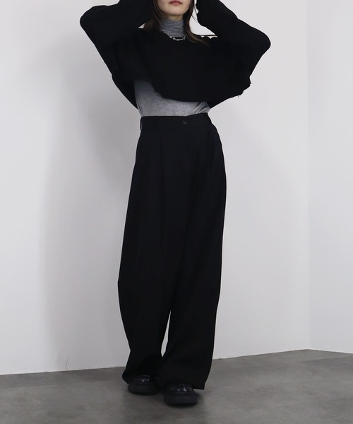 【ZOZO限定】ストレッチタートルトップ 長袖 ハイネック タイト シアー 透け感 シンプル きれいめ 大人カジュアル ノームコア ワンホン グレー ホワイト 白（Tシャツ/カットソー）｜Reurie'（レウリィ）