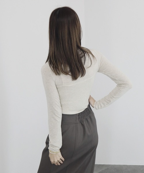 セール】【ZOZO限定】ストレッチタートルトップ 長袖 ハイネック