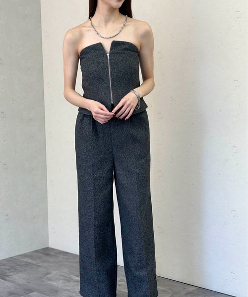 Per sist ence(パーシエンス)の「ウールライクベアトップオールインワン(その他パンツ・レディース・チャコールグレー/ブラウン/ブラック・FREE)」の2枚目の写真