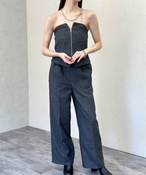 Per sist ence(パーシエンス)の「ウールライクベアトップオールインワン(その他パンツ・レディース・チャコールグレー/ブラウン/ブラック・FREE)」の5枚目の写真