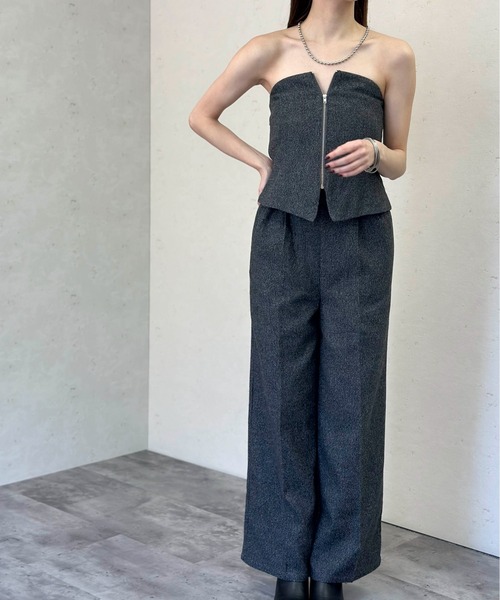Per sist ence(パーシエンス)の「ウールライクベアトップオールインワン(その他パンツ・レディース・チャコールグレー/ブラウン/ブラック・FREE)」の6枚目の写真