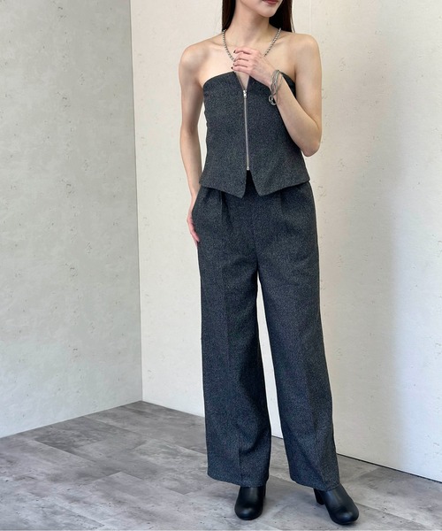 Per sist ence(パーシエンス)の「ウールライクベアトップオールインワン(その他パンツ・レディース・チャコールグレー/ブラウン/ブラック・FREE)」の9枚目の写真