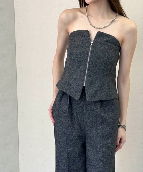 Per sist ence(パーシエンス)の「ウールライクベアトップオールインワン(その他パンツ・レディース・チャコールグレー/ブラウン/ブラック・FREE)」の10枚目の写真