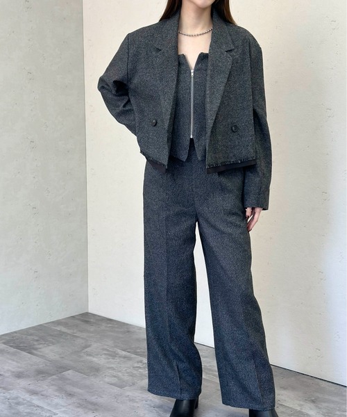 Per sist ence(パーシエンス)の「ウールライクベアトップオールインワン(その他パンツ・レディース・チャコールグレー/ブラウン/ブラック・FREE)」の20枚目の写真