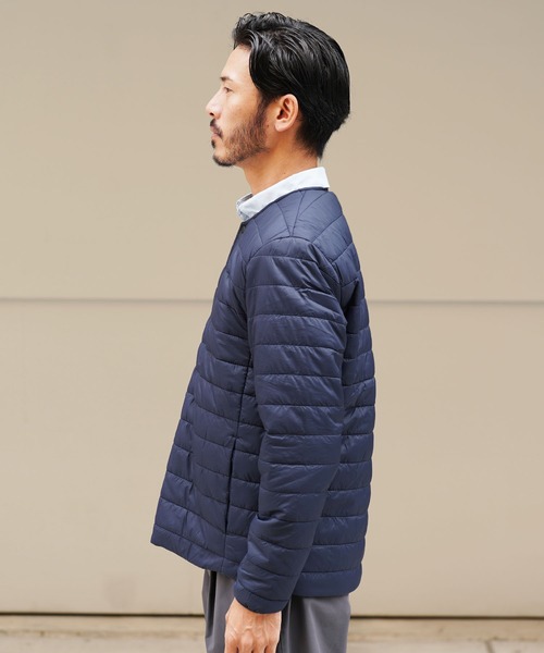 jiggys shop(ジギーズショップ)の「ナイロンタフタインナー中綿ブルゾンジャケット(ダウンジャケット/コート・メンズ・チャコールグレー/ブラック/ネイビー・MEDIUM/LARGE/X-LARGE)」の11枚目の写真