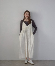 【MINERTE】velour lace camisole dress / ベロアレースキャミワンピース