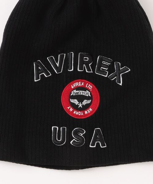 AVIREX（アヴィレックス）の「【AVIREX】ロングアクリルニットワッチ（ニットキャップ/ビーニー・メンズ・ブラック/チャコールグレー/カーキ・FREE）」の5枚目の写真