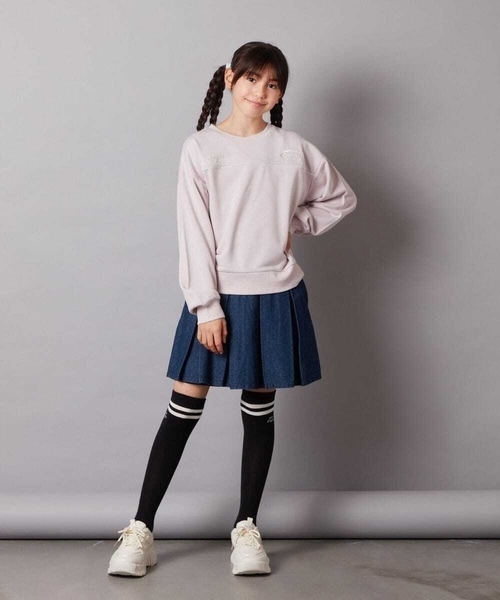 a.v.v（アーヴェヴェ）の「[140-150]ベルト付きプリーツスカパン（その他パンツ・キッズ・ベージュ/ブルー/ブラック・140/150）」の7枚目の写真