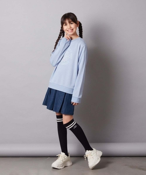 a.v.v（アーヴェヴェ）の「[140-150]ベルト付きプリーツスカパン（その他パンツ・キッズ・ベージュ/ブルー/ブラック・140/150）」の12枚目の写真