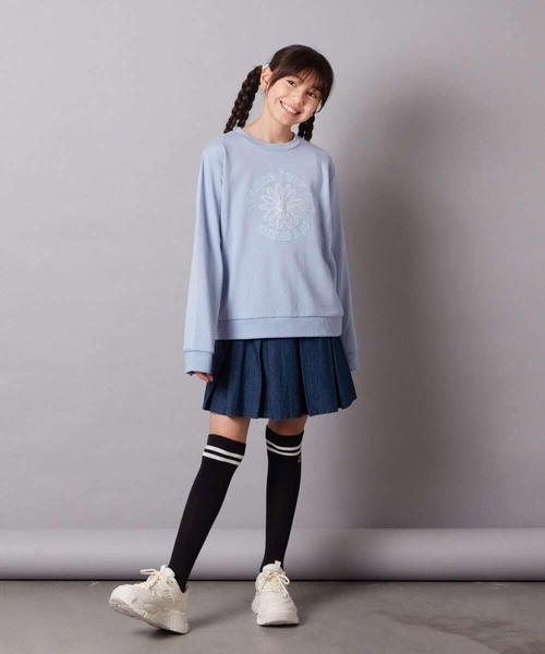 a.v.v（アーヴェヴェ）の「[140-150]ベルト付きプリーツスカパン（その他パンツ・キッズ・ベージュ/ブルー/ブラック・140/150）」の14枚目の写真