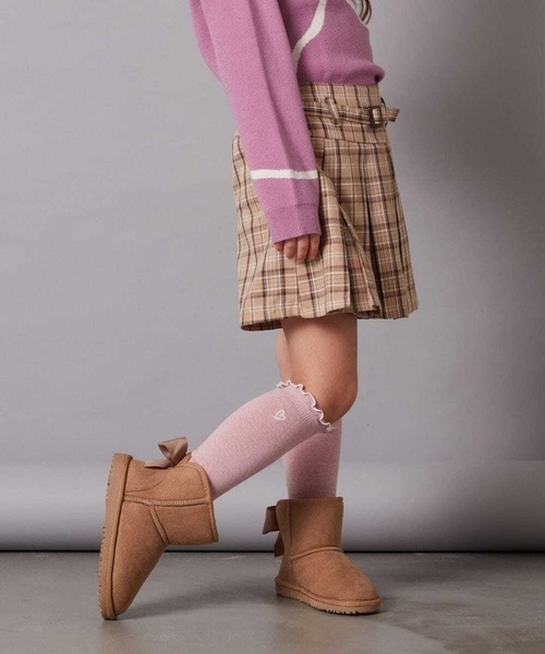 a.v.v（アーヴェヴェ）の「[140-150]ベルト付きプリーツスカパン（その他パンツ・キッズ・ベージュ/ブルー/ブラック・140/150）」の21枚目の写真