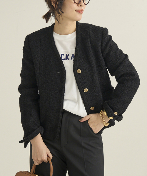 plage(プラージュ)の「Tweed ジャケット(その他アウター・レディース・ブラック/ホワイト・36/38)」の9枚目の写真