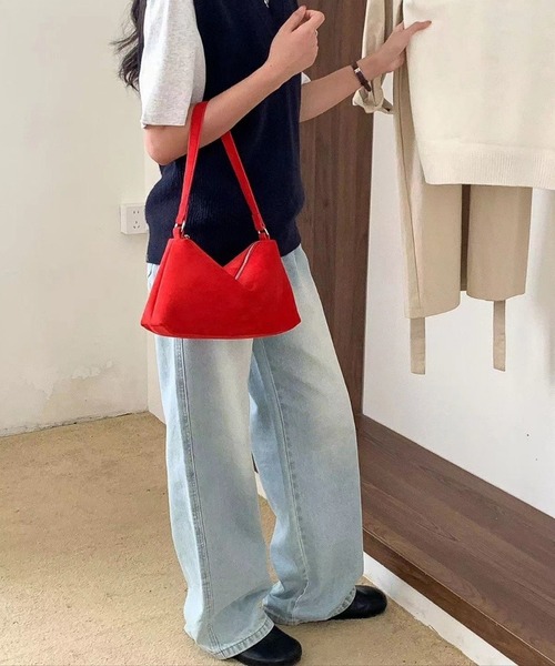 HEILIS（ヘイリス）の「ワンハンドルスエードショルダーバッグ / 秋