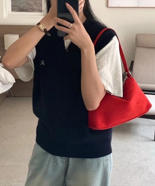 HEILIS（ヘイリス）の「ワンハンドルスエードショルダーバッグ / 秋