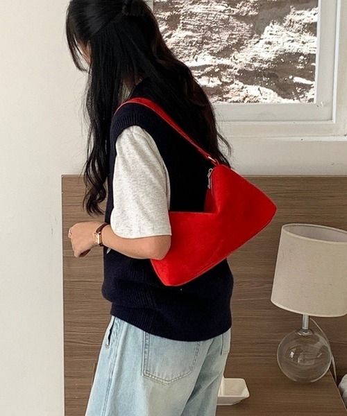 HEILIS（ヘイリス）の「ワンハンドルスエードショルダーバッグ / 秋