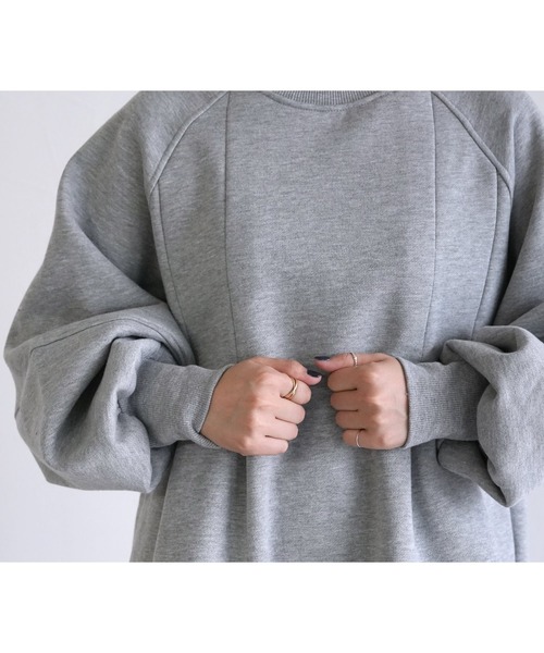 セール】裏起毛タックAラインスウェットプルオーバー（スウェット