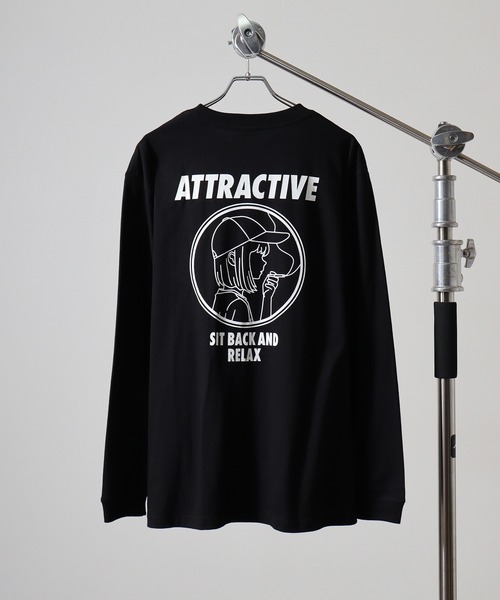 MODISH GAZE(モディシュガゼ)の「MODISH GAZE スモーキングガール SIT BACK AND RELAX ロンT(Tシャツ/カットソー・メンズ・ブラック・XL/L)」の8枚目の写真