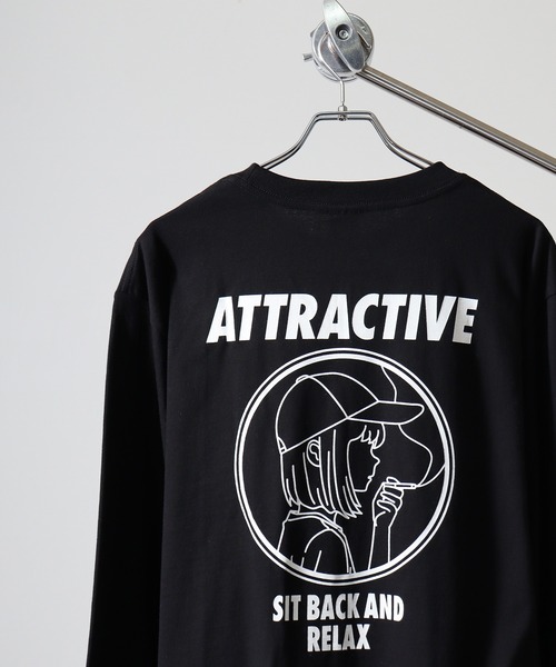 MODISH GAZE(モディシュガゼ)の「MODISH GAZE スモーキングガール SIT BACK AND RELAX ロンT(Tシャツ/カットソー・メンズ・ブラック・XL/L)」の13枚目の写真