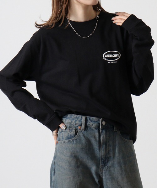 MODISH GAZE(モディシュガゼ)の「MODISH GAZE スモーキングガール SIT BACK AND RELAX ロンT(Tシャツ/カットソー・メンズ・ブラック・XL/L)」の5枚目の写真