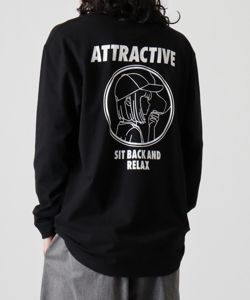 MODISH GAZE(モディシュガゼ)の「MODISH GAZE スモーキングガール SIT BACK AND RELAX ロンT(Tシャツ/カットソー・メンズ・ブラック・XL/L)」の17枚目の写真
