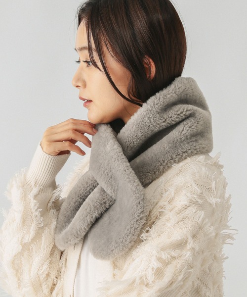 GLOBAL WORK(グローバルワーク)の「洗えるフェイクファーティペット/147066(マフラー・レディース・アイボリー/グレイッシュベージュ/ベージュ系3/グレー/グレー系6/アイボリー系6/ベージュ・ONE SIZE)」の4枚目の写真