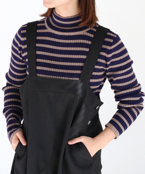 cepo（セポ）の「ボトルネックワイドリブプルオーバーニット（ニット/セーター・レディース・ブラック/グレー/レッド/オフホワイト/サックスブルー/ピンク/オレンジ/グリーン/ミント/ホワイト系その他/ブルー系その他/イエロー/グリーン系その他/レッド系その他/ブラウン/ブラウン系その他・M）」の11枚目の写真