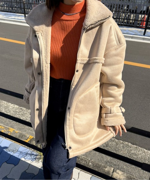 cepo（セポ）の「ボトルネックワイドリブプルオーバーニット（ニット/セーター・レディース・ブラック/グレー/レッド/オフホワイト/サックスブルー/ピンク/オレンジ/グリーン/ミント/ホワイト系その他/ブルー系その他/イエロー/グリーン系その他/レッド系その他/ブラウン/ブラウン系その他・M）」の16枚目の写真